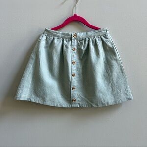 Edgehill Collection Sage Green Linen Blend Polka Dot Skirt, Size 5